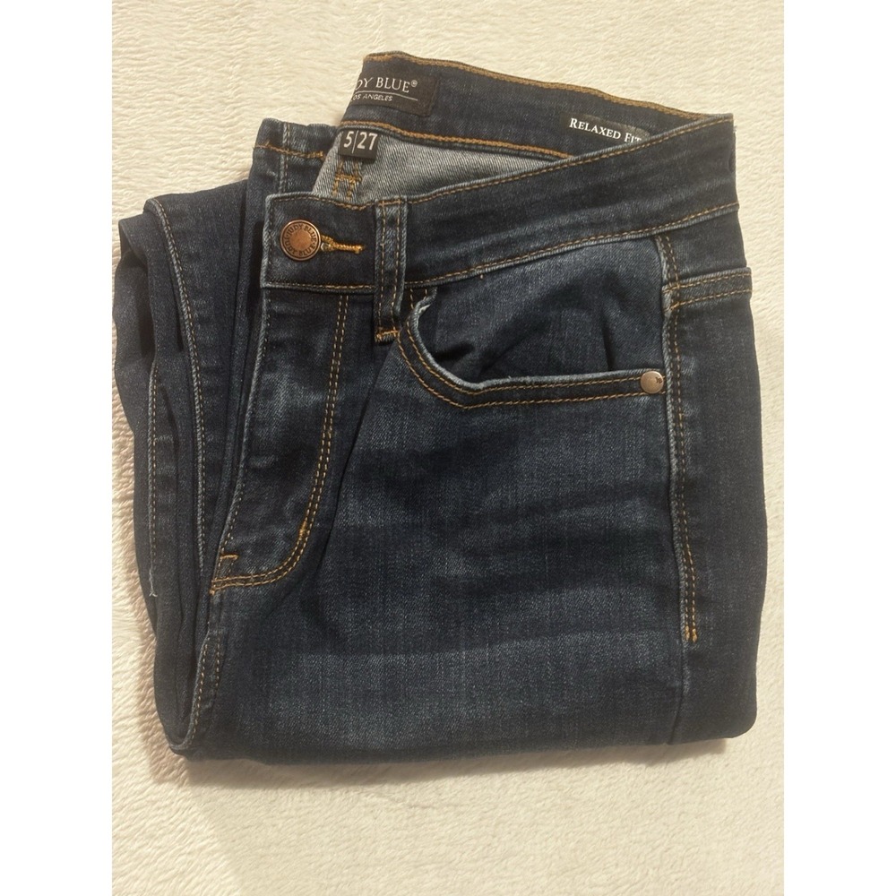 Judy Blue‎ Jeans Womens 5/27 Skinny Fit Distressed Mid Rise Raw Hem